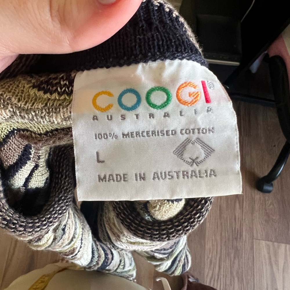 COOGI Vibrant 90s Y2K 3D Earth Tones Knit Sweater - Picture 5 of 5